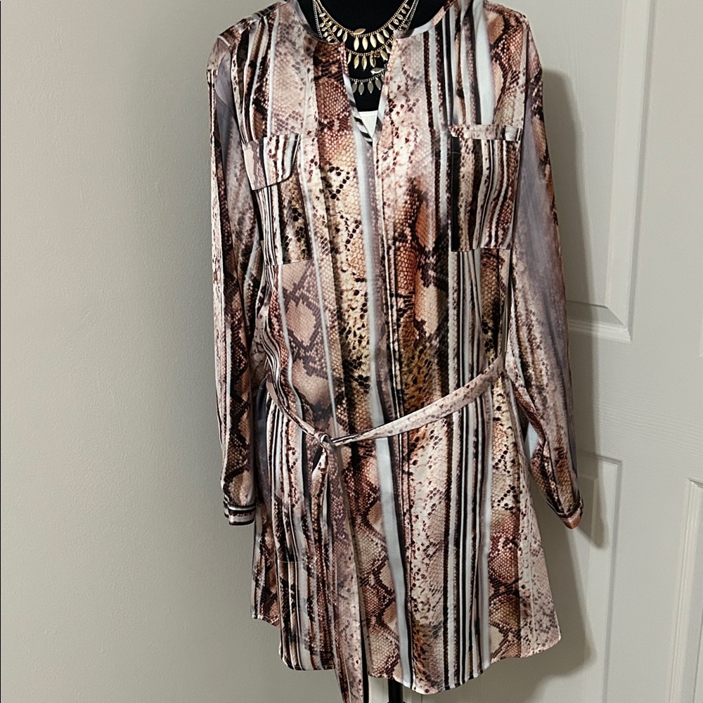 NWT Boston Proper Long Sleeve Snake Print Dress